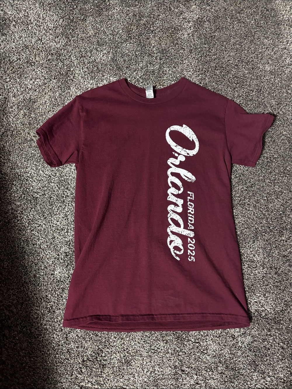 Orlando Florida 2025 Maroon Graphic T-Shirt